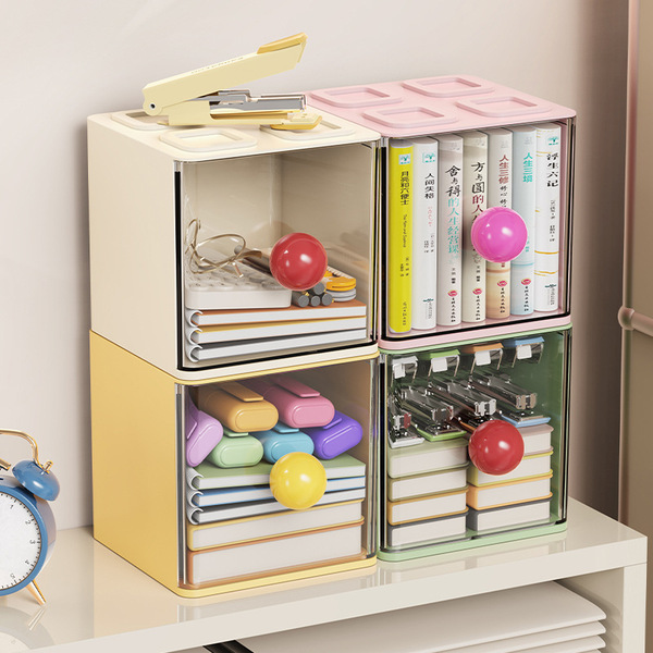 Dopamine desktop storage box with handle drawer type medicine…
