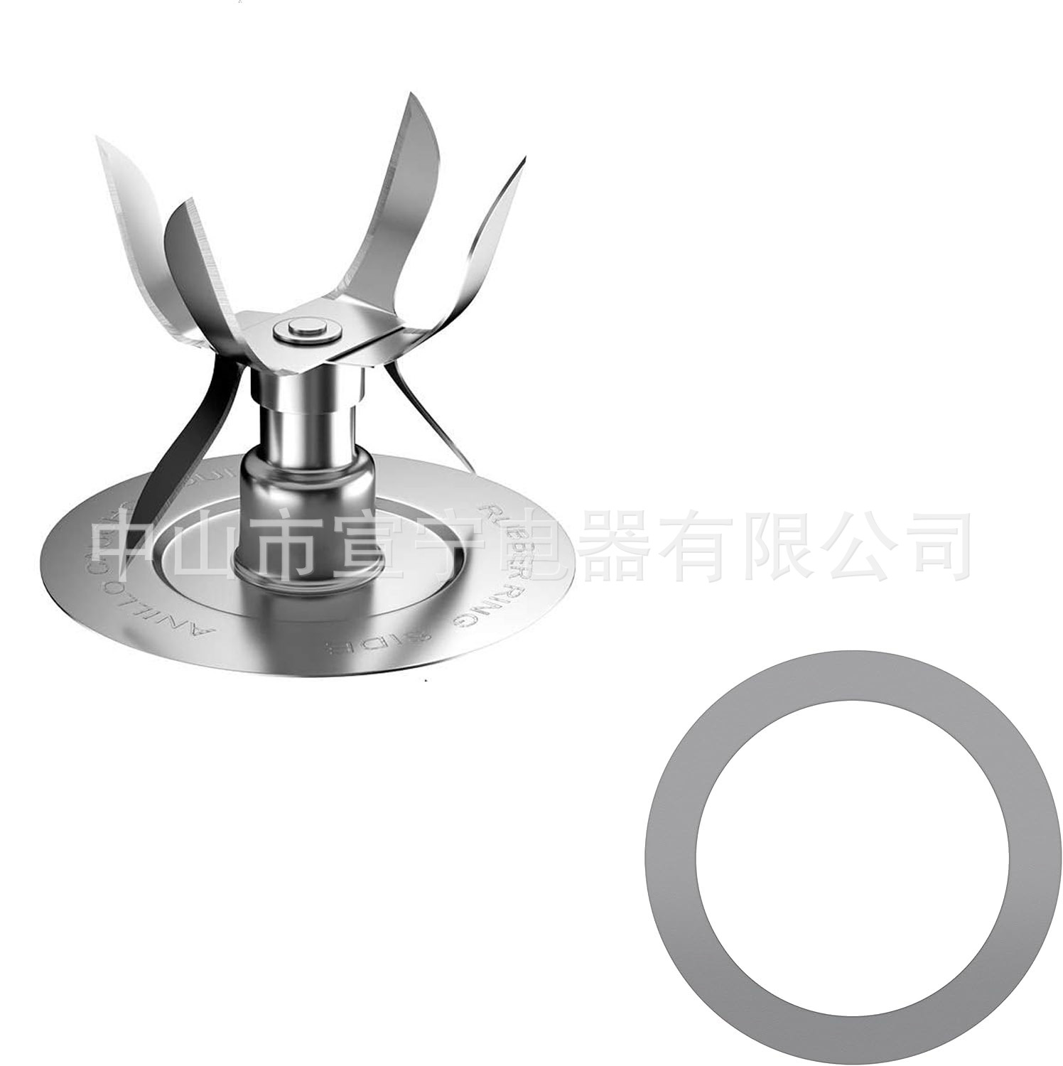 Accesorios de máquina de jugo de venta caliente de comercio electrónico transfronterizo Acero inoxidable 4 / 6 página cuchillo base compatible con Osterizer y Osterizer