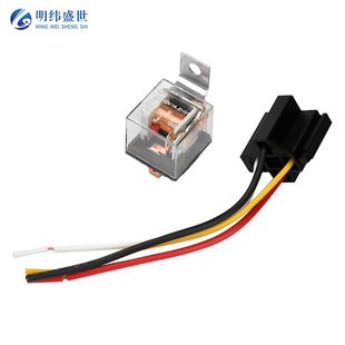 Jd1914/Jd2914 80A Automotive Relay 4-Pin 5-Pin Double Contact Copper Pin with Socket Waterproof Relay
