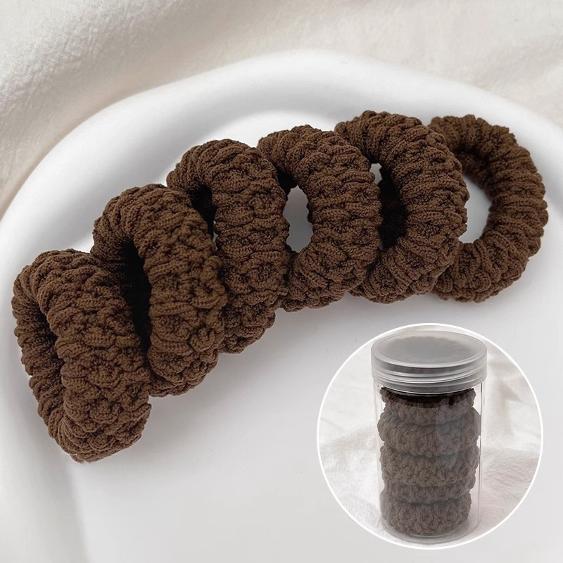 Cauda de cabello de cabello alta 2025 nueva banda de goma de alta gama para mujeres, elástica y duradera, anillo de cabello, cubierta de cuero, toque de cabeza