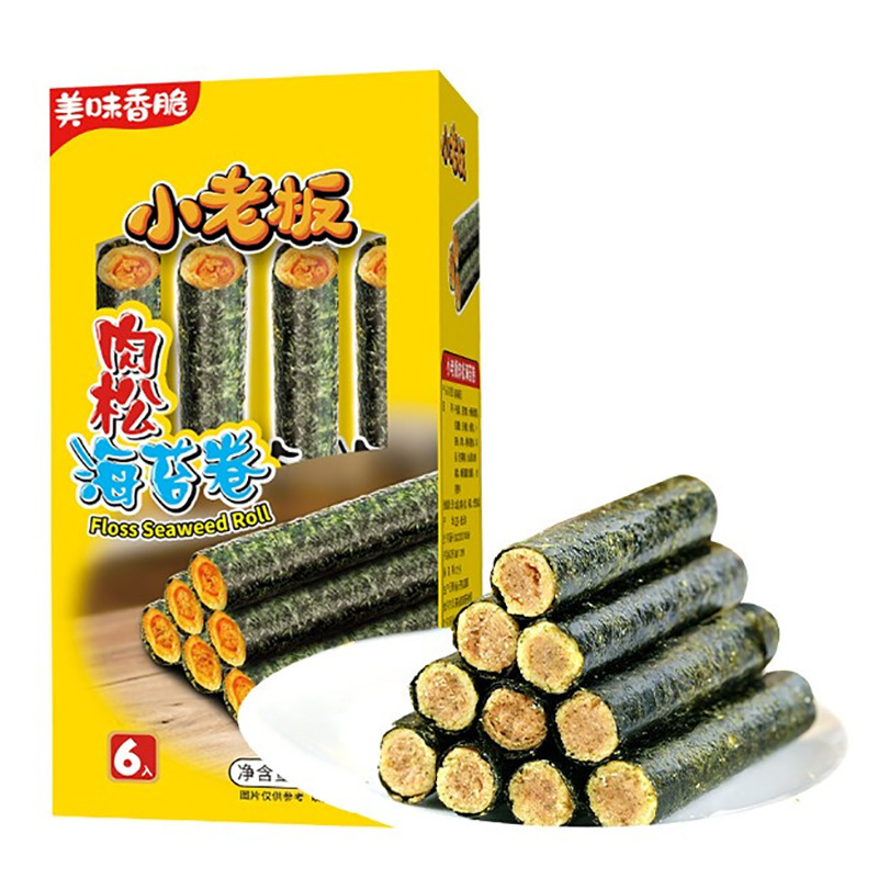 Small Boss Seaweed Roll Box with Tuna Filling Seaweed Rolls 108g Popular Pregnant Women and Children Snacks Nori Edible Filling Crispy