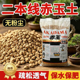 日本原包装二本线赤玉土多肉颗粒土盆景爬宠铺面营养土硬质大颗粒