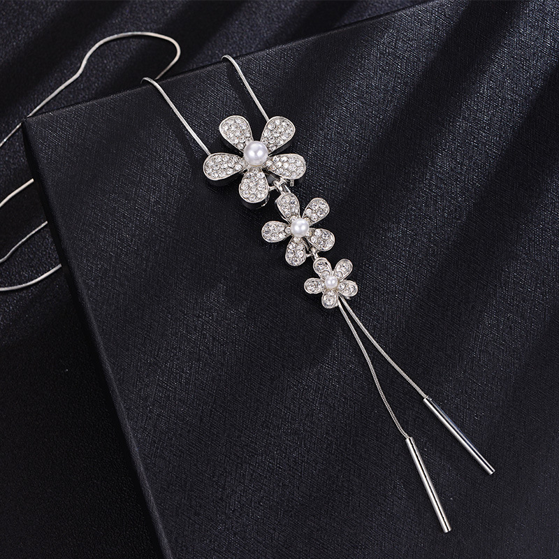 Otoño e invierno blanco perla flor suéter Cadena de alto grado de las mujeres todo partido moda todo partido ropa personalizada accesorios al por mayor image 4