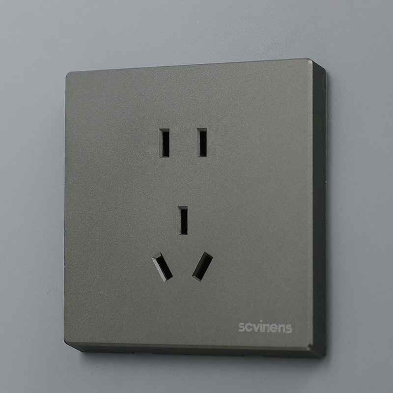 86 Type New Dark Gray 5-Hole Switch Socket Steel Frame Flame Retardant Two or Three Plug Panel Five-Hole Manufacturer Wholesale USB 86 Type New Dark Gray 5-Hole Switch Socket Steel Frame Flame Retardant Two or Three Plug Panel Five-Hole Manufacturer Wholesale USB