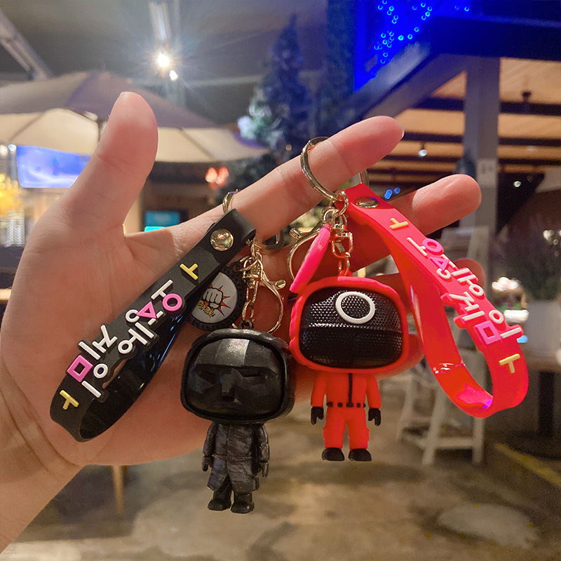 Cross border Explosive money Cartoon Masks person pvc Soft glue Doll key buckle pvc doll Doll mobile phone Bag Pendant