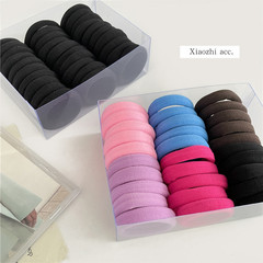 Basic box pack hair tie accessories high elasticity colorful hair tie hairband thickened seamless hair tie headband hair ornament