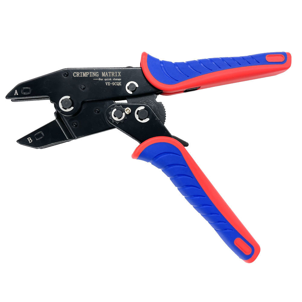 VX-9CQK de Ke'an alicates de prensado terminal de presión fría traje alicates de prensado alicates de presión fría Pelacables alicates de cambio rápido de cabeza de 9 pulgadas