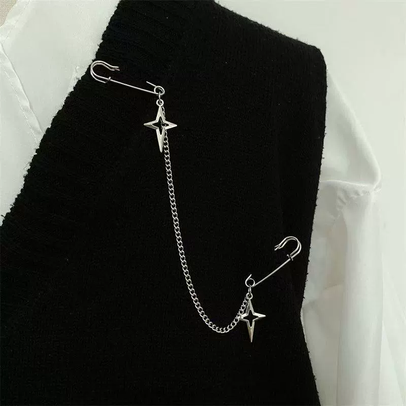Trousers, brace, brooch, pin