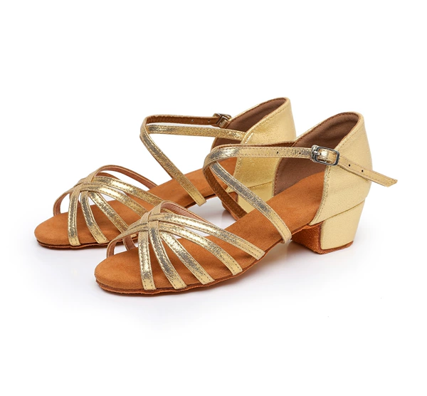 Gold-five-knit flat heel 3.5cm