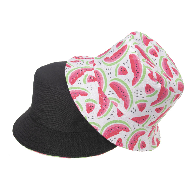 Unisex Süß Wassermelone Flache Traufen Bucket Hat display picture 5