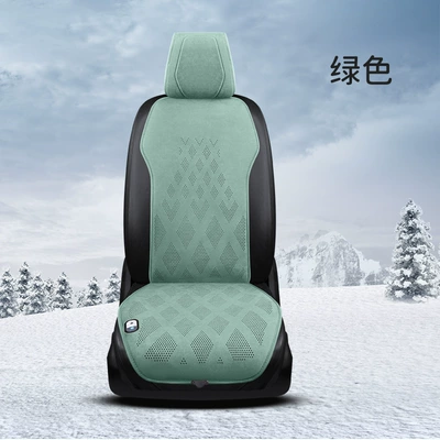 Multi-function pad: Car Warm Seat Fast - r02-green-single-sit