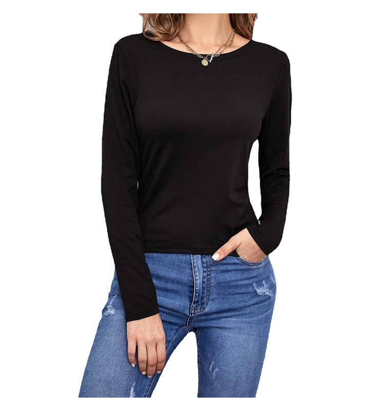 Women's Knitwear Long Sleeve Sweaters & Cardigans Backless Fashion Solid Color display picture 3