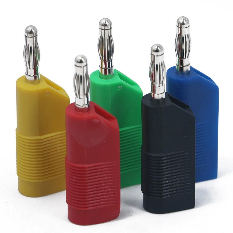 4 мм банановый штекер чистый медный никель без сварки высокая упругая вставка 4 мм разъем