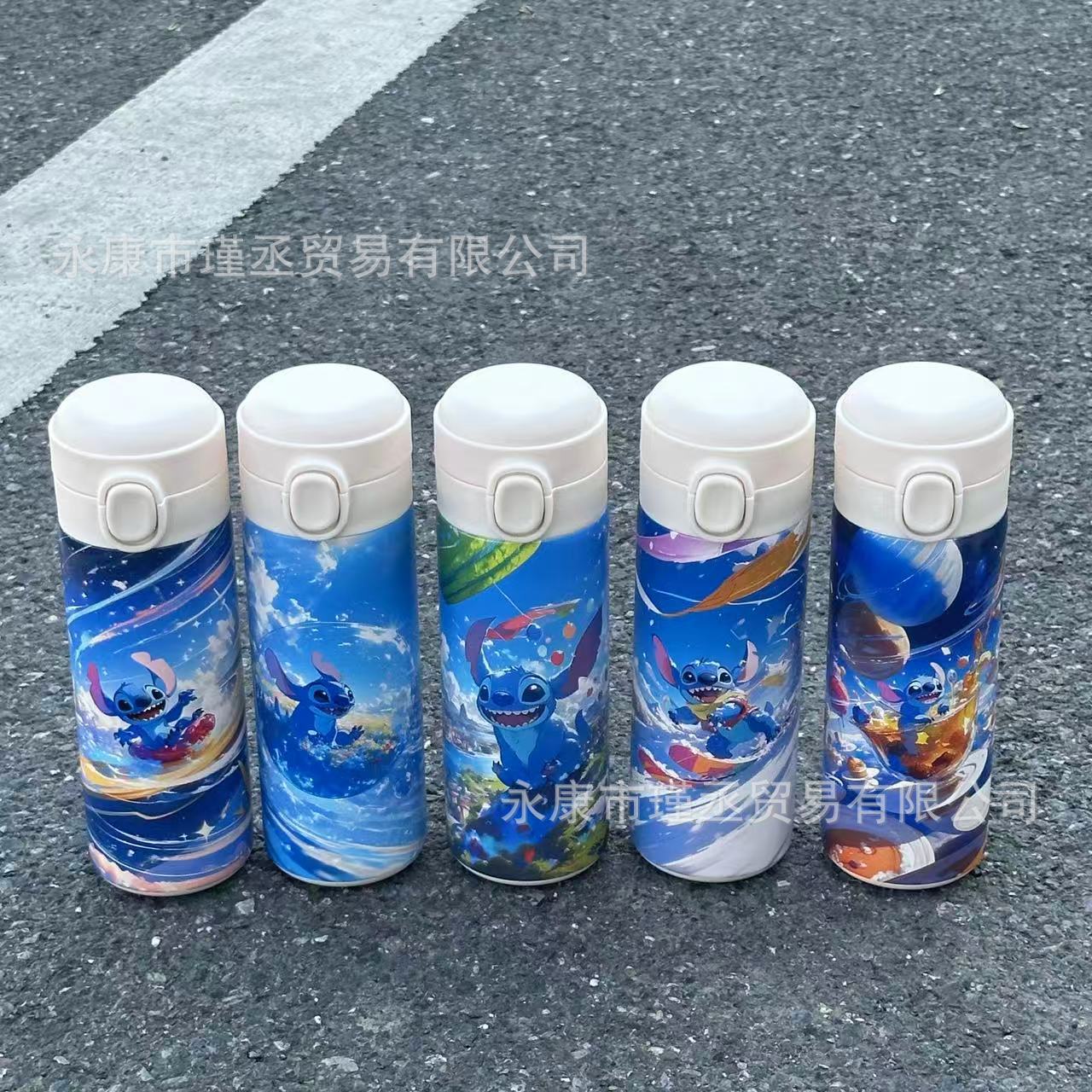 史迪仔卡通阳光儿童保温杯大容量弹扣杯星际宝贝304不锈钢史迪奇