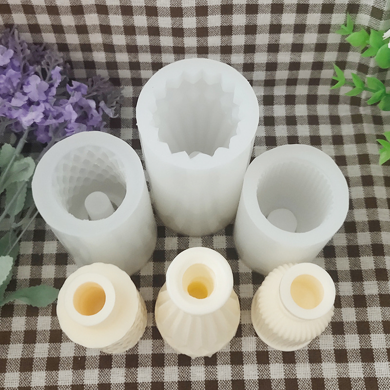 ins Korean Vase Aromatherapy Gypsum Silicone Mold 3D Stereo Aroma Stone Small Ornament Candle Model Chocolate