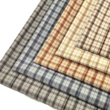 全棉水洗格子布 童装衬衫套装裤子面料 舒适亲肤柔软家居服吊带衫