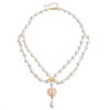 Small design accessory, universal necklace from pearl with tassels, European style