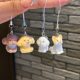Cute three-dimensional flocking resin dog pendant mini small doll mobile phone pendant DIY key chain jewelry accessories