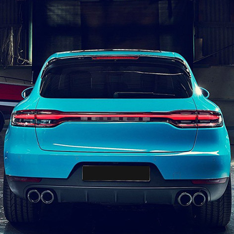 Suitable for Porsche macan sports three-layer four-out tail throat Maca GTS exhaust pipe modification round mouth square mouth
