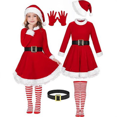 新しいクロスボーダーサンタクロースドレス衣装クリスマス女の子コスプレ衣装ステージ衣装