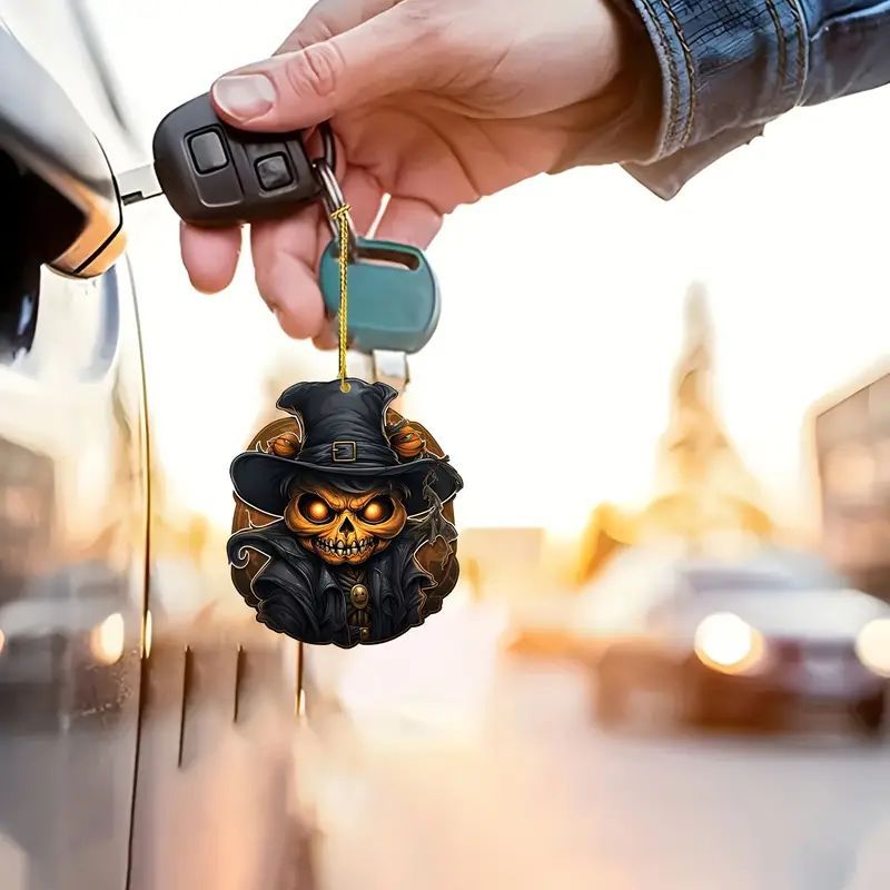 Halloween transfronterizo horror calabaza gorra magos colgante coche plano acrílico nuevo colgante colgante de vacaciones