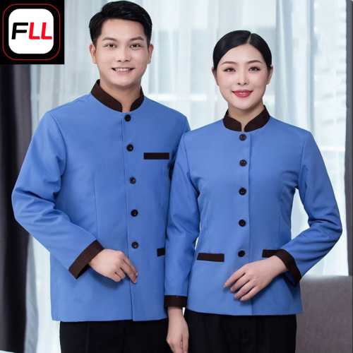 Hotel cleaning workwear long-sleeved spring summer guest room community property home care cleaning aunt short-sleeved workwear