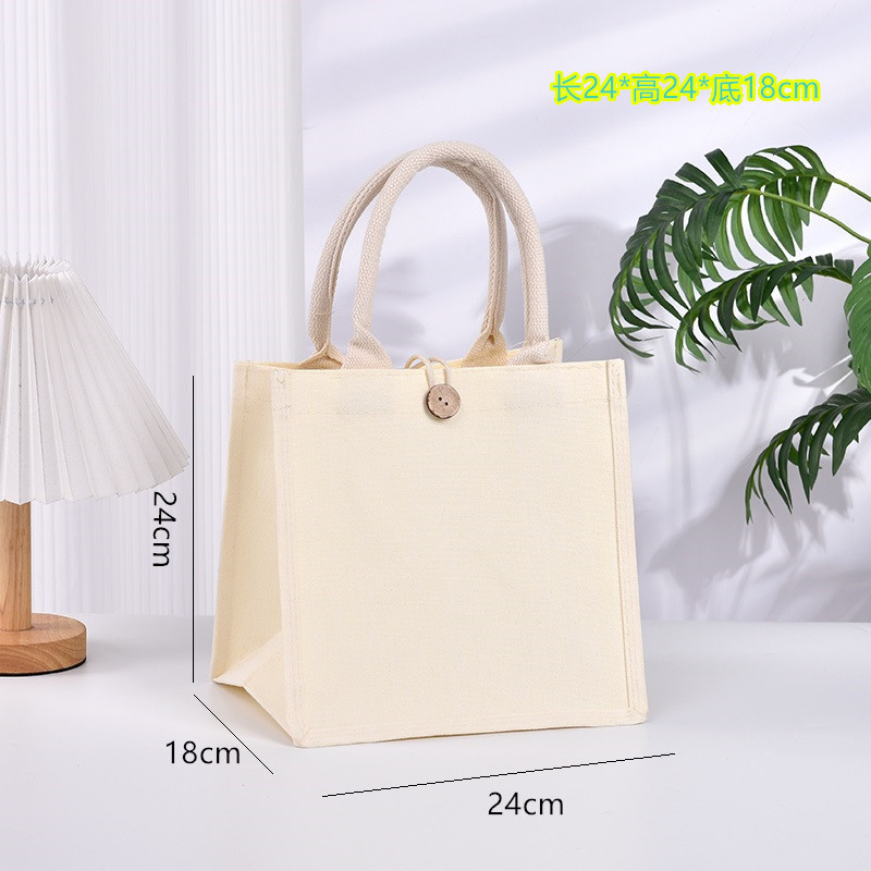 Bolsa de lona en stock, bolsa de lienzo para niños pintados y teñidos DIY, película en blanco cubierta, bolsa de lona tridimensional