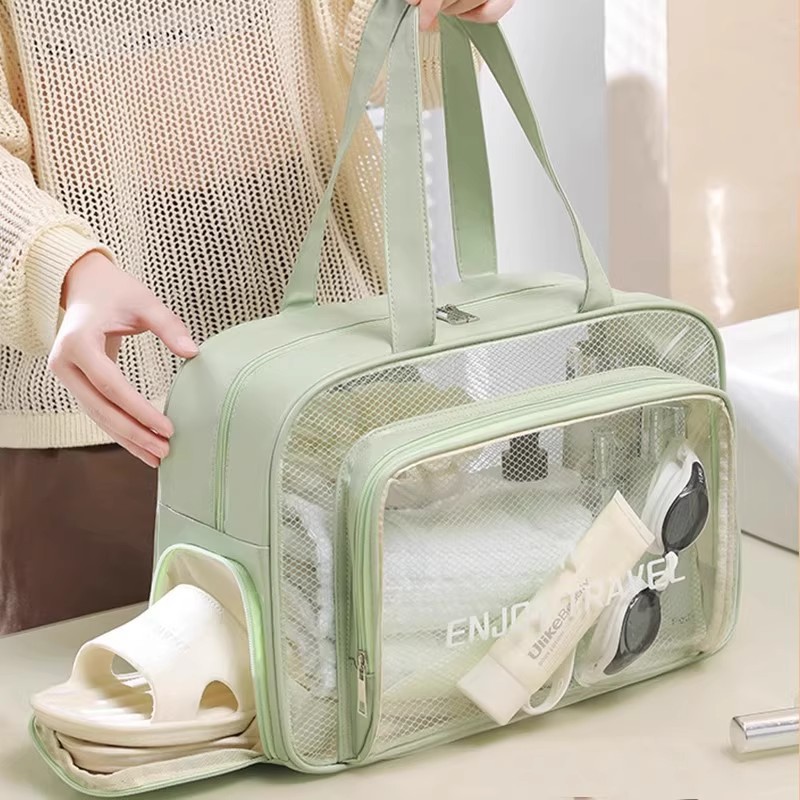 [New Model] Bathroom Storage Waterproof Large-Capacity Toiletry Bag with Dry and Wet Separation, Swimming Bag, Swimsuit Beach Bag, Makeup Bag
