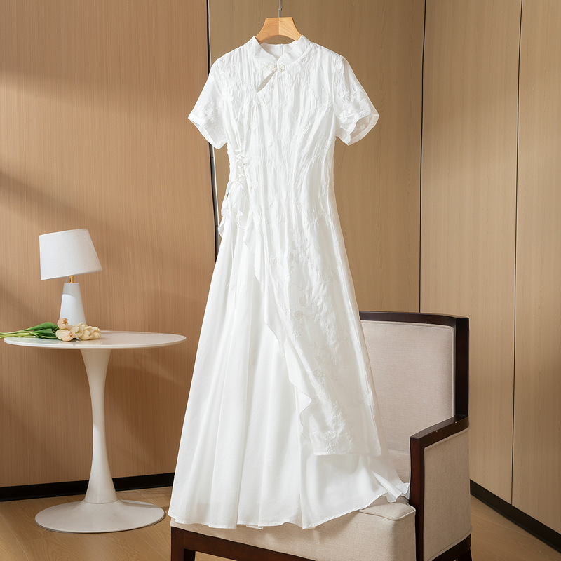 Special Offer: New Chinese-Style Elegant Modified Cheongsam, Summer Irregular New Dress, Faux Two-Piece Embroidered Long Dress Special Offer: New Chinese-Style Elegant Modified Cheongsam, Summer Irregular New Dress, Faux Two-Piece Embroidered Long Dress