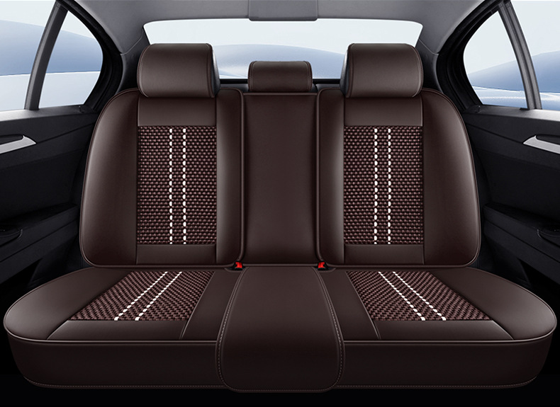 Wow Custom-Made Nappa Leather Diamond-Shaped Seat Cover Ice Silk All-Season Universal Car Five-Seater Seat Cushion Full Surround Seat Cover