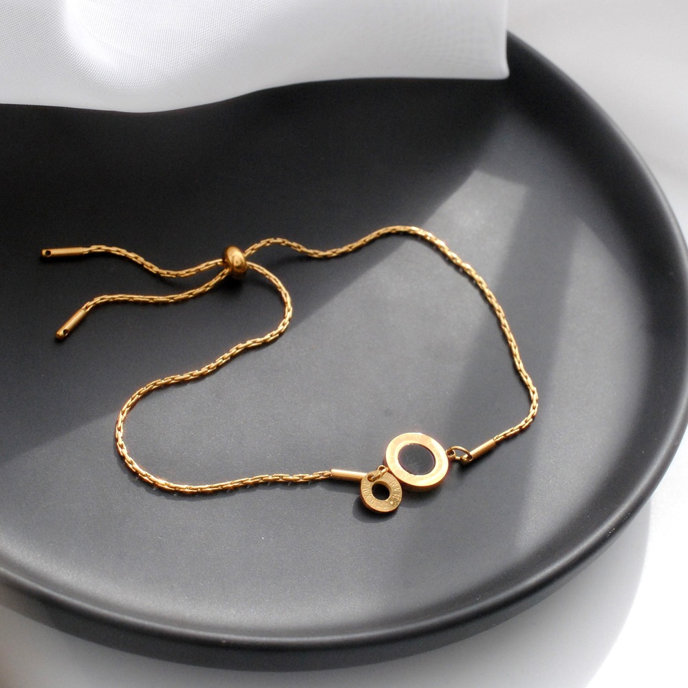 Números romanos apilados de múltiples capas pulsera femenina ins nicho diseño coreano simple personalidad estudiante novias mano joyería