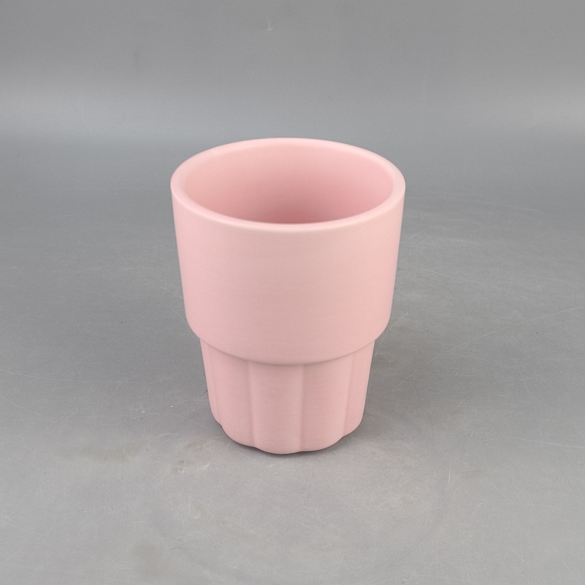 Vaso de macaron de cerámica de temperatura media transfronteriza simple para el hogar, taza de enjuague bucal, taza de picnic al aire libre, taza de cerámica de color sólido