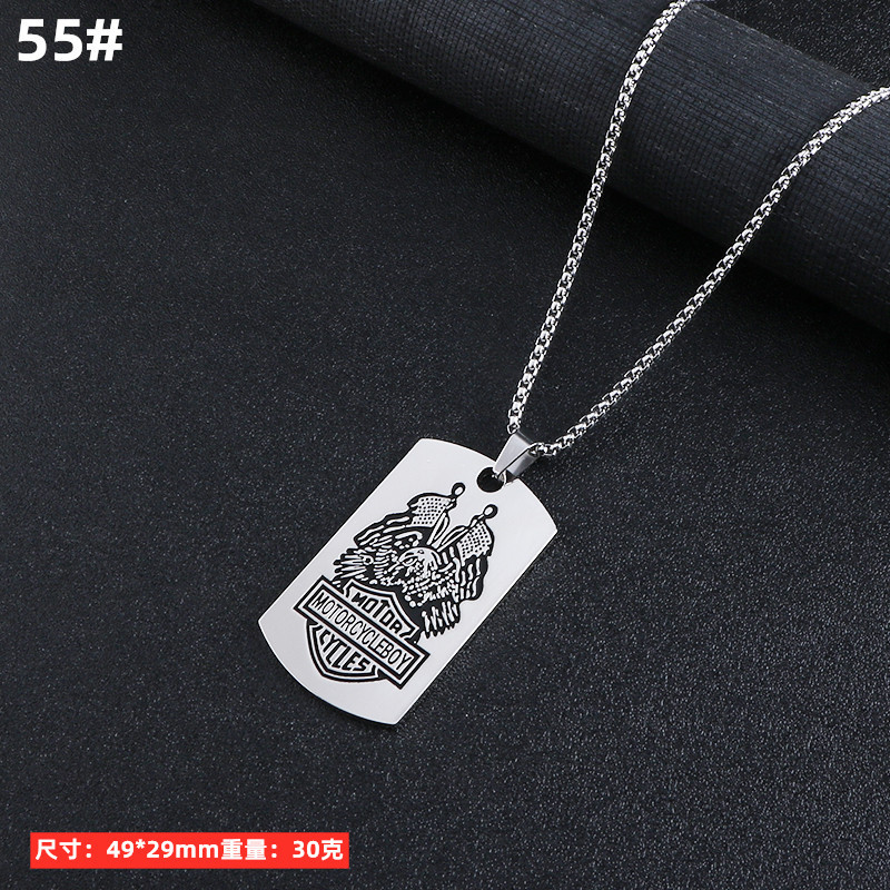 Hombres collar de titanio joyería acero aleación personalizada colgante ins hip hop calle suéter largo cadena accesorios colgantes