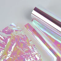 Радужная оболочка градиент фантомной пленки лазерная бумага цветная перламутерная бумага целлофановая бумага конфеты цветочный набор упаковочная бумага для цветов