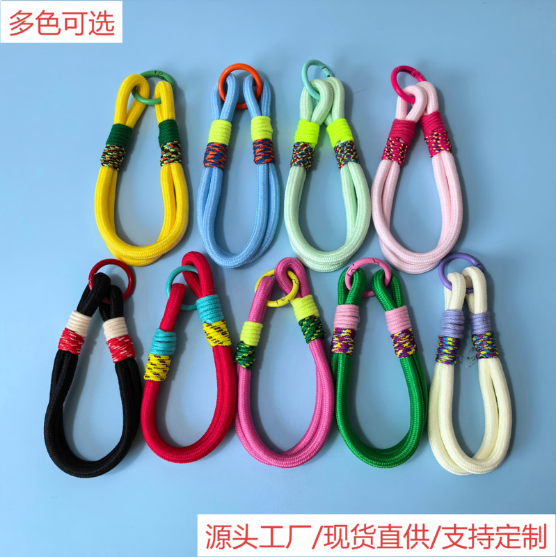 Color-Blocking Phone Lanyard, Woven Wrist Strap, Anti-Loss Camera Strap, Keychain, Universal Hand Strap for Water Bottles, Wholesale
