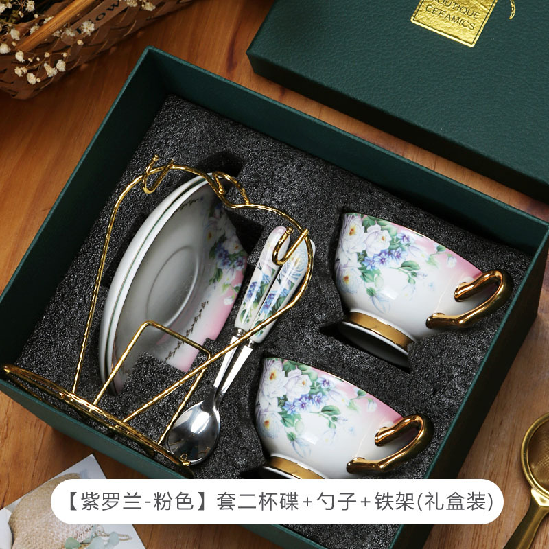 Taza de café de cerámica europea de hueso, taza de cerámica doméstica creativa, taza de alta calidad, caja de regalo de taza exquisita al por mayor