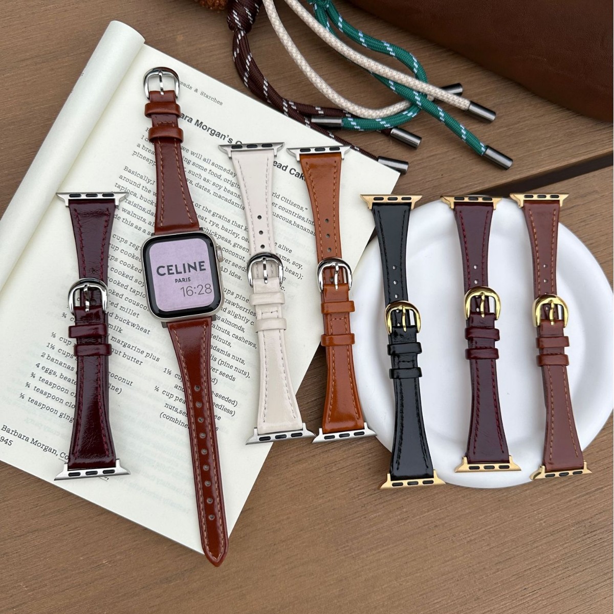 Suitable for applewatch Apple Watch with iwatch10 Generation 98se High-grade Leather Strap for Women