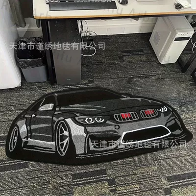 Cross-Border Cool Car Imitation Cashmere Floor Mats, Car Fan Decoration, Non-Slip Foot Mats, Easy-Care Entryway Doormats (Avtomobil döşəmə paspasları) - jxqc66-1-4060cm-imitation-cashmere