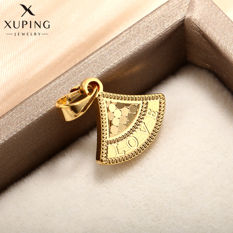 Xupar joyería espejo panal en forma de abanico pequeña falda colgante moda femenina luz lujo nicho colgante accesorios de joyería