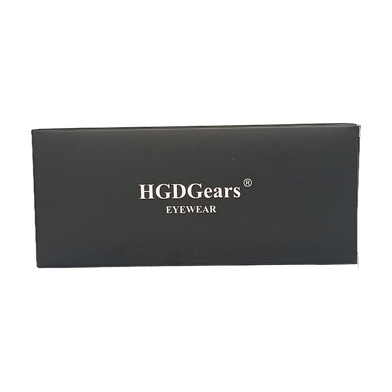 Fabricante al por mayor Tiandi simple caja de gafas caja exterior en stock logotipo impreso caja de producto negro puro