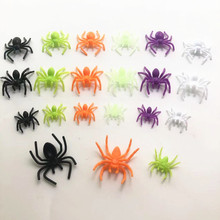 仿真小蜘蛛塑料卡通小玩具假蜘蛛2.2-3.5cm万圣节彩色小蜘蛛