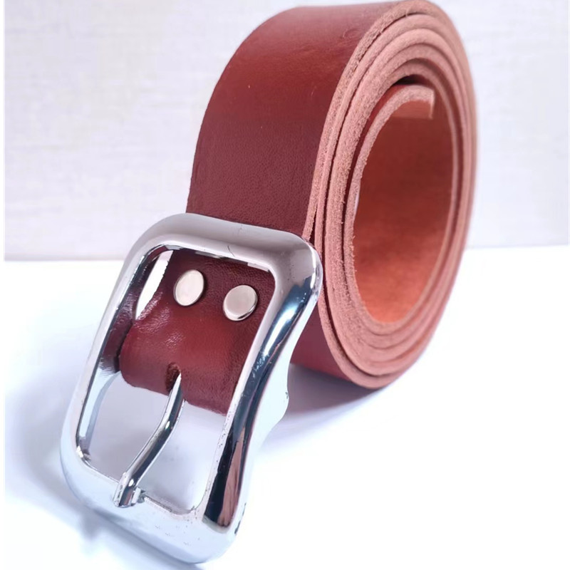 3.5 silver buckle + 3.2 cm brown cowhide 110~135CM