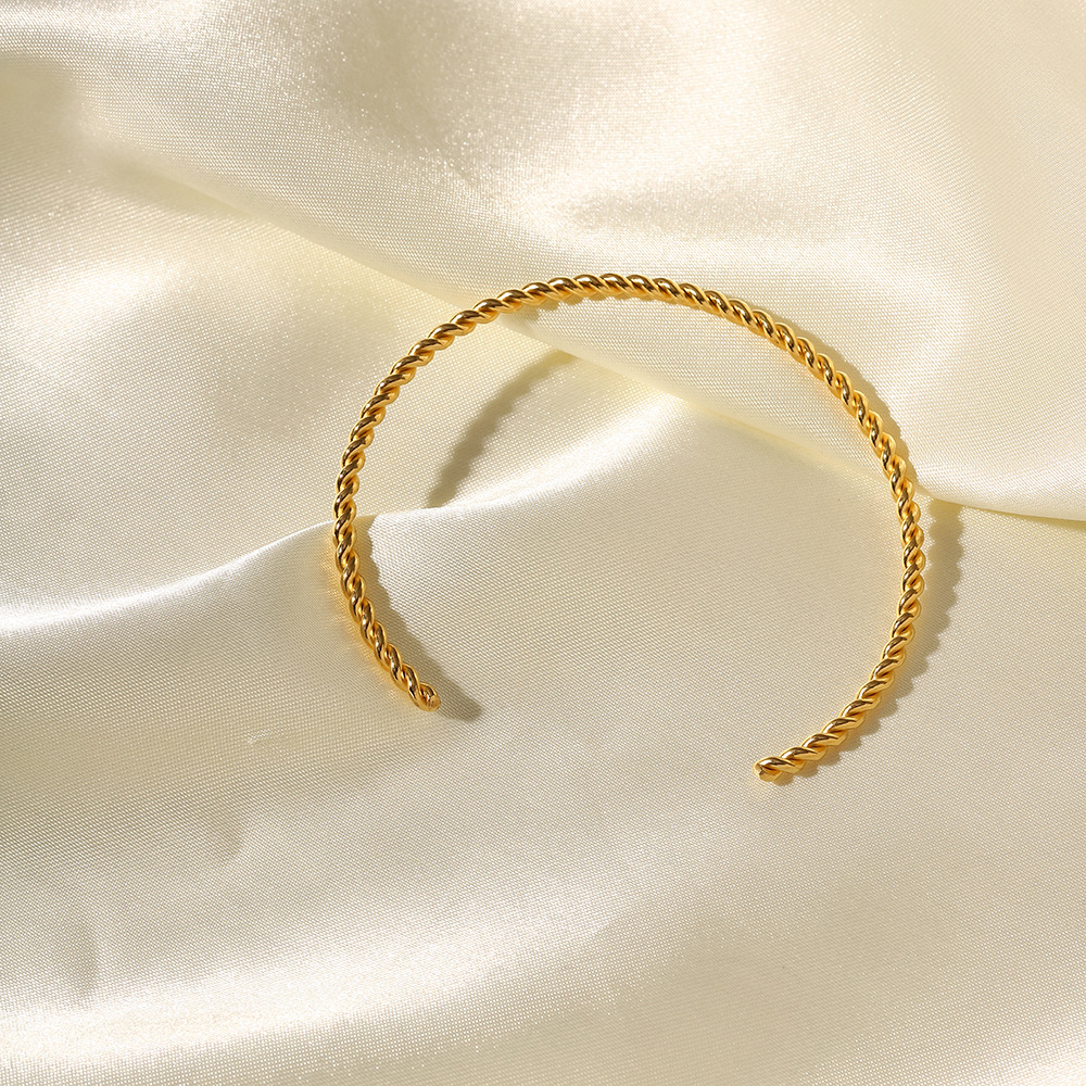 Simple Style Geometric Stainless Steel Plating Bracelets
