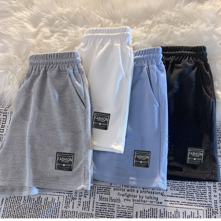 Waffle-Style Summer Comfortable Casual Sports Shorts for Women, Loose Home Sleep Shorts with Pockets for Outdoor Wear Waffle-Style Summer Comfortable Casual Sports Shorts for Women, Loose Home Sleep Shorts with Pockets for Outdoor Wear