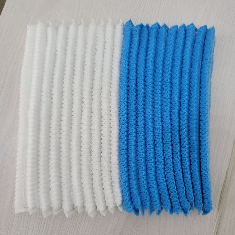 24inch 厚みのある使い捨て不織布ストリップキャップキッチンヘッドギア食品ワークショップ防塵キャップ男性と女性のストリップキャップ|undefined