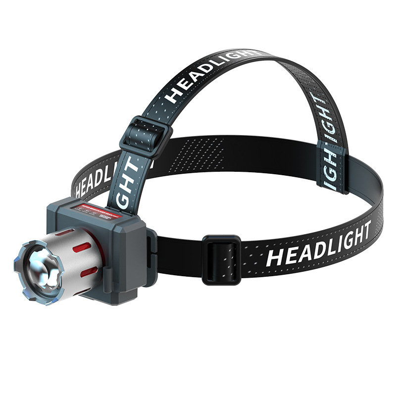 Luz transfronteriza luz fuerte carga zoom emisión remota LED láser amarillo y blanco linterna montada en la cabeza pescar luz de pesca nocturna image 6