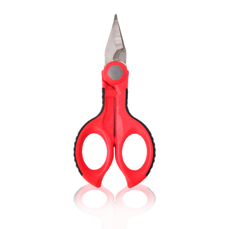 厂家供应 5 1/2寸电工电子线槽剪刀凯夫拉剪刀145MM剥线剪刀