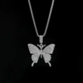 Full rhinestone butterfly + 3.0*70cm pearl chain