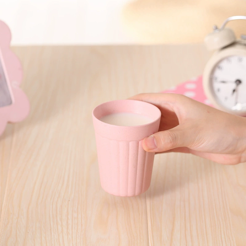 Bamboo fiber children's milk cup, baby drinking cup, microwaveable heating infant learning drinking cup, learning drinking cup