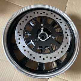 电动车配件前轮90/90-12 2.15-12碟刹钢圈 电摩 12寸铝合金钢圈